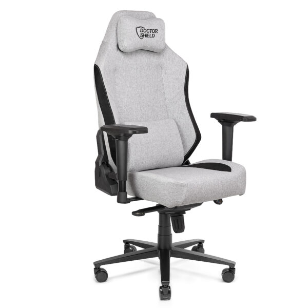 Scaun Gaming Profesional Dr.Shield Capsule Textil, King Size XXL, Rezistenta 200 KG - Gri